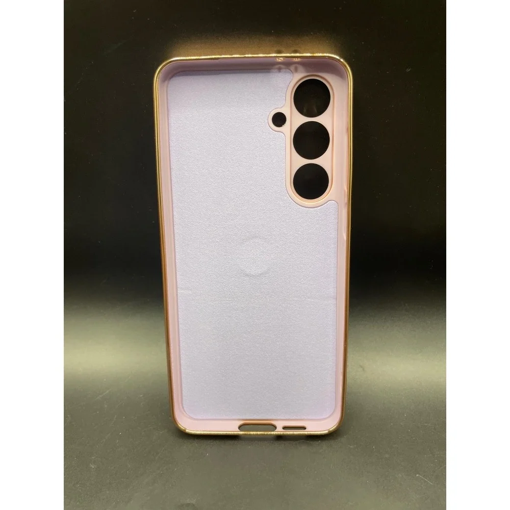 AITIPY Samsung Galaxy S24 Case Purple Gold Ring Stand with Screen Protector NEW